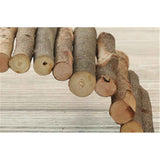 Wooden DIY Toy Rodents Chewing & Climbing Bridge Chinchillas Cage Tunnel/Hideout/Hut/Ramp/Divider for Small Animal Guinea Pig（17*28 natural wood color） In Australia - Darrahopens