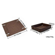 PU Leather Valet Tray Nightstand Desk Organizer for Men Women Home Office Phone Watch Jewelry Glasses Keys Coins Storage（Light brown large size） In Australia - Darrahopens