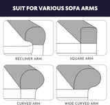 2Pcs Stretch Fabric Armrest Covers Anti-Slip  Recliner Armchair Couch Armrest Protector Furniture Protector Armchair light gray In Australia - Darrahopens