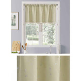 Kitchen Valance Curtain Star Pattern Short Cafe Curtain for and Cabinets Lightweight Easy to Install Boho Decor（beige 76cm*60cm） In Australia - Darrahopens