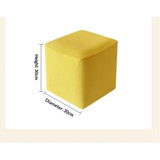 Square Cover  Stretch Polyester Washable Elastic Foot Stool Foot Rest Protector for Living Room Bedroom（Yellow-30*30*30） In Australia - Darrahopens