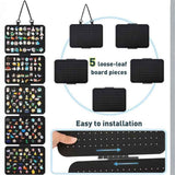 Enamel Lapel Pin Display Panels Organizer with 5 Loose-Leaf Board Pieces, Hanging Brooch Pin Organizer, (Pins Not Included) (Black) In Australia - Darrahopens