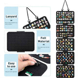 Enamel Lapel Pin Display Panels Organizer with 5 Loose-Leaf Board Pieces, Hanging Brooch Pin Organizer, (Pins Not Included) (Black) In Australia - Darrahopens