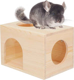 Pet Totoro Cabin - Natural Wooden Small Animal Hiding Place for Totoro Squirrels Square Evacuation House In Australia - Darrahopens
