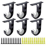 Curtain Rod Brackets 6pcs Black Curtain Rod Holder for Drapery Rod with Diameter Window Drapery Rod Bracket Installed to The Ceiling Only In Australia - Darrahopens