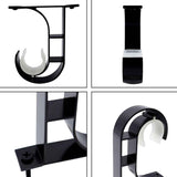 Curtain Rod Brackets 6pcs Black Curtain Rod Holder for Drapery Rod with Diameter Window Drapery Rod Bracket Installed to The Ceiling Only In Australia - Darrahopens