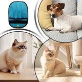 2pcs Five-Finger Electrostatic Pet Hair Removal Glove for Cats & Dogs, Reusable Magic Brush Grooming Mitt for Furniture, Couch, Carpet, Car Seat & Clothing（blue） In Australia - Darrahopens