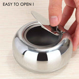 Stainless Steel Cigarette Ashtray with Lid, maxin Smokeless Ashtray Indoor Desktop Smoking Ash Tray for Home office Decoration- Gold Small Size In Australia - Darrahopens