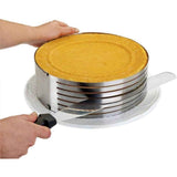 Cake Leveler Slicer, Adjustable Round Cake Rings, Cake cutter  Stainless Steel Cake Slicing Accessories, 6 inch In Australia - Darrahopens