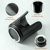 Bathroom Cup Dispenser with Stylish Vertical Stripes - Disposable Mouthwash Cup Holder Holds Paper Cups for Rinsing Cups on Bathroom Vanity Countertops (Black 2 Pack) In Australia - Darrahopens