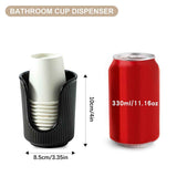 Bathroom Cup Dispenser with Stylish Vertical Stripes - Disposable Mouthwash Cup Holder Holds Paper Cups for Rinsing Cups on Bathroom Vanity Countertops (Black 2 Pack) In Australia - Darrahopens