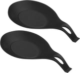 TPE Spoon Rest,  Heat Resistant Kitchen Utensil Holder Spatula Ladle Rest for Counter Stove Top, Black 4Pcs In Australia - Darrahopens