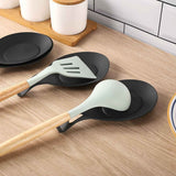 TPE Spoon Rest,  Heat Resistant Kitchen Utensil Holder Spatula Ladle Rest for Counter Stove Top, Black 4Pcs In Australia - Darrahopens