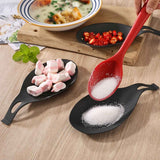 TPE Spoon Rest,  Heat Resistant Kitchen Utensil Holder Spatula Ladle Rest for Counter Stove Top, Black 4Pcs In Australia - Darrahopens