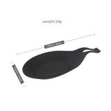 TPE Spoon Rest,  Heat Resistant Kitchen Utensil Holder Spatula Ladle Rest for Counter Stove Top, Black 4Pcs