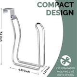 2 pieces - Diamond free hanging bathroom tissue roll dispenser suitable for small bathrooms, RVs, and campers - space saving storage hook (silver) In Australia - Darrahopens