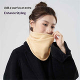 Neck Warmer Scarf for Woman Thickened Warm Neck Gaiter with Two Buttons Riding Windproof Warm Scarf（skin color） In Australia - Darrahopens
