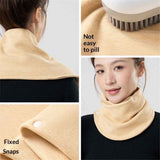 Neck Warmer Scarf for Woman Thickened Warm Neck Gaiter with Two Buttons Riding Windproof Warm Scarf（skin color） In Australia - Darrahopens