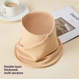 Neck Warmer Scarf for Woman Thickened Warm Neck Gaiter with Two Buttons Riding Windproof Warm Scarf（skin color） In Australia - Darrahopens