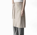 Linen Half Apron Bistro Apron  Half Apron with Pockets Craft Waist Apron for Cooking Baking Gardening Art  beige  (straight insertion bag) In Australia - Darrahopens