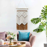 Hanging Tapestry Hand Woven Tapestries Boho Wall Art Decor Home Wall Decor Wall , Brown（40*70cm） In Australia - Darrahopens
