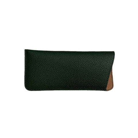 2pcs Women's Eyeglass Case Leather Soft Holder Pocket Cases Slim Travel Pouch for Sunglasses Eyeglasses Readers（black） In Australia - Darrahopens