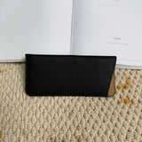 2pcs Women's Eyeglass Case Leather Soft Holder Pocket Cases Slim Travel Pouch for Sunglasses Eyeglasses Readers（black） In Australia - Darrahopens