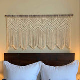Kitchen Curtains 120*55cm Farmhouse Boho Curtains with Tassels for Bedroom, Livingroom, Bathroom Windows（Without wooden sticks） In Australia - Darrahopens