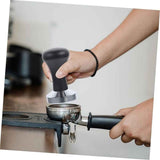 Solid wood powder press 304 stainless steel coffee powder hammer solid wood handle 53mm coffee machine solid powder hammer（Black beech wood - electroplated iron base） In Australia - Darrahopens