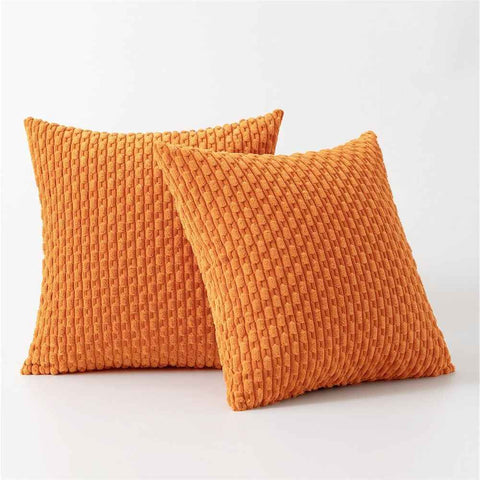 Throw Pillow Covers 18*18Set of 2 Fall Pillow Covers, Decorative Throw Pillows for Couch, Bed, and Home Decor（tangerine orange） In Australia - Darrahopens