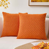 Throw Pillow Covers 18*18Set of 2 Fall Pillow Covers, Decorative Throw Pillows for Couch, Bed, and Home Decor（tangerine orange） In Australia - Darrahopens