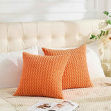 Throw Pillow Covers 18*18Set of 2 Fall Pillow Covers, Decorative Throw Pillows for Couch, Bed, and Home Decor（tangerine orange） In Australia - Darrahopens