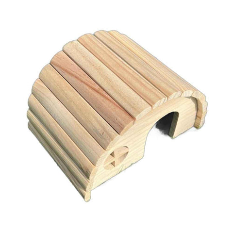 Wooden Hamster House, Arched Hideout Small Animal Hideout Hamsters Nesting Habitat for Gerbils Chinchillas Guinea Pigs Small Animals（18*12.8*10.5cm） In Australia - Darrahopens