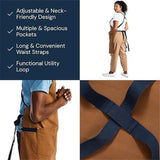 Professional Chef Apron with Pockets - Kitchen Apron for Men - Grilling Apron - Chef Aprons for Men - Apron for Women -  Cotton Canvas Fabric（light brown） In Australia - Darrahopens