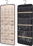 Hanging Jewelry Organizer- Dual-Sided Hanging Jewelry Organizers and Storage for Necklaces, Earrings Holder on Closet, Wall, Door, Christmas Gifts for Women,Black  L In Australia - Darrahopens