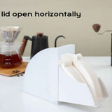 Coffee Filter Paper Holder with Dustproof Cover Coffee Filter Storage Container Filter Paper Box (Large for v02 filter paper)white In Australia - Darrahopens