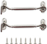 4-inch window windproof artifact, solid door bolt, latch, door buckle, stainless steel sliding door and window windproof hook fastener 2pcs In Australia - Darrahopens