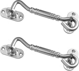 4-inch window windproof artifact, solid door bolt, latch, door buckle, stainless steel sliding door and window windproof hook fastener 2pcs In Australia - Darrahopens