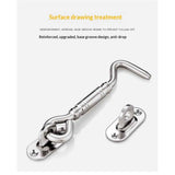 4-inch window windproof artifact, solid door bolt, latch, door buckle, stainless steel sliding door and window windproof hook fastener 2pcs In Australia - Darrahopens