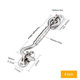 4-inch window windproof artifact, solid door bolt, latch, door buckle, stainless steel sliding door and window windproof hook fastener 2pcs In Australia - Darrahopens