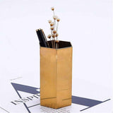 Pen Holder, Gold Pen Holder Sixsided Vase Hexagonal Nordic Stainless Steel Metal Golden Container Stainless Alloy Ornaments Make Up Organizer Gold Pencil Holders In Australia - Darrahopens