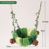 Bird's Nest hammock toy, suitable for small and medium-sized pet parrots, long tailed parrots, cockatoos, cockatoos, Amazon lovebirds, boogie, finch, canary, hamster, sand rat (green swing nest) In Australia - Darrahopens