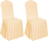 2pcs Chair Covers Stretch Skirt, Durable Washable Universal Chair Slipcover, Super Fit  Chair Seat Protector Cover for Hotel, Ceremony, Home(Champagne) In Australia - Darrahopens