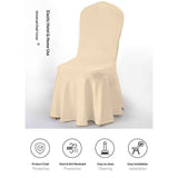 2pcs Chair Covers Stretch Skirt, Durable Washable Universal Chair Slipcover, Super Fit  Chair Seat Protector Cover for Hotel, Ceremony, Home(Champagne) In Australia - Darrahopens