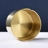 2 Pack Stainless Steel Round Thickening Anti-fall High Temperature Heat Resistant Ashtray, Living Room Desk Office Desk Ash Storage Tray Box (Gold) In Australia - Darrahopens