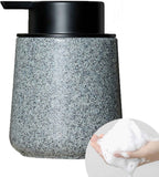 Liquid Soap Dispenser with Easy-to-Press Pump, 250ML  Refillable Hand Soap Dispenser with Extended Spout for Bathroom Kitchen Dish Lotion, Modern Stone Texture (Marble pattern - dark gray) In Australia - Darrahopens