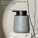 Liquid Soap Dispenser with Easy-to-Press Pump, 250ML  Refillable Hand Soap Dispenser with Extended Spout for Bathroom Kitchen Dish Lotion, Modern Stone Texture (Marble pattern - dark gray) In Australia - Darrahopens