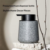 Liquid Soap Dispenser with Easy-to-Press Pump, 250ML  Refillable Hand Soap Dispenser with Extended Spout for Bathroom Kitchen Dish Lotion, Modern Stone Texture (Marble pattern - dark gray) In Australia - Darrahopens