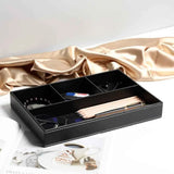 Desktop Glove Box, Nightstand or Dresser Organizer, Entry Table Organizer, Dresser Storage Box, Leather Drawer Storage Decorative Trays. (Black) In Australia - Darrahopens