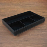Desktop Glove Box, Nightstand or Dresser Organizer, Entry Table Organizer, Dresser Storage Box, Leather Drawer Storage Decorative Trays. (Black) In Australia - Darrahopens